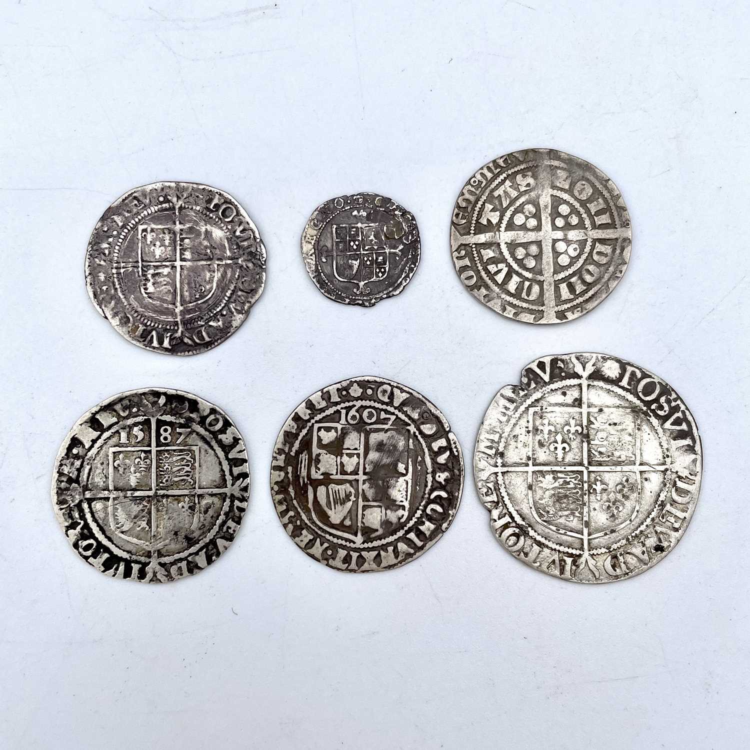 Great Britain Hammered Coinage (x6). A mixed lot comprising: A groat in worn condition, Elizabeth