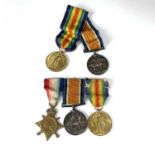 G.G. World War I Medals (x5). Lot comprises two groups to Army Service Corps: Group 1: 1914-15