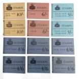 G.B Pre-Decimal Booklets. 1960's stamp booklets 4/6d L69P x 2, L71P x 3, L63. 5/- H42 x 2. 6/-