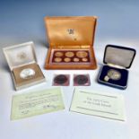 Cook Islands Proof Coinage. Lot comprises 1975 boxed proof set from 1 cent to $1, 1977 boxed $5