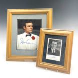 Signed Film/TV Star Photographs. Comprising 2 items: Sean Connery - in iconic James Bond pose.