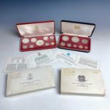 Bahamas and Papua New Guinea Proof Sets. Containing a Bahamas boxed 1974 proof set from 1c to $5