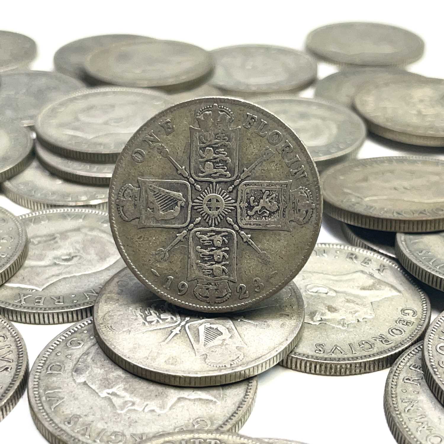 G.B. Pre 1947 Silver Coins. Comprising a bag containing £5 of pre 1947 G.B silver coinage. - Image 10 of 10