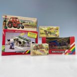 Britains Boxed Farm Equipment (x5). Includes a Massey Ferguson 135 (box a.f); Milking Parlour (ref