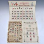 China / Korea / Japan. A mint and used collection mounted on three 1920's period display sheets with