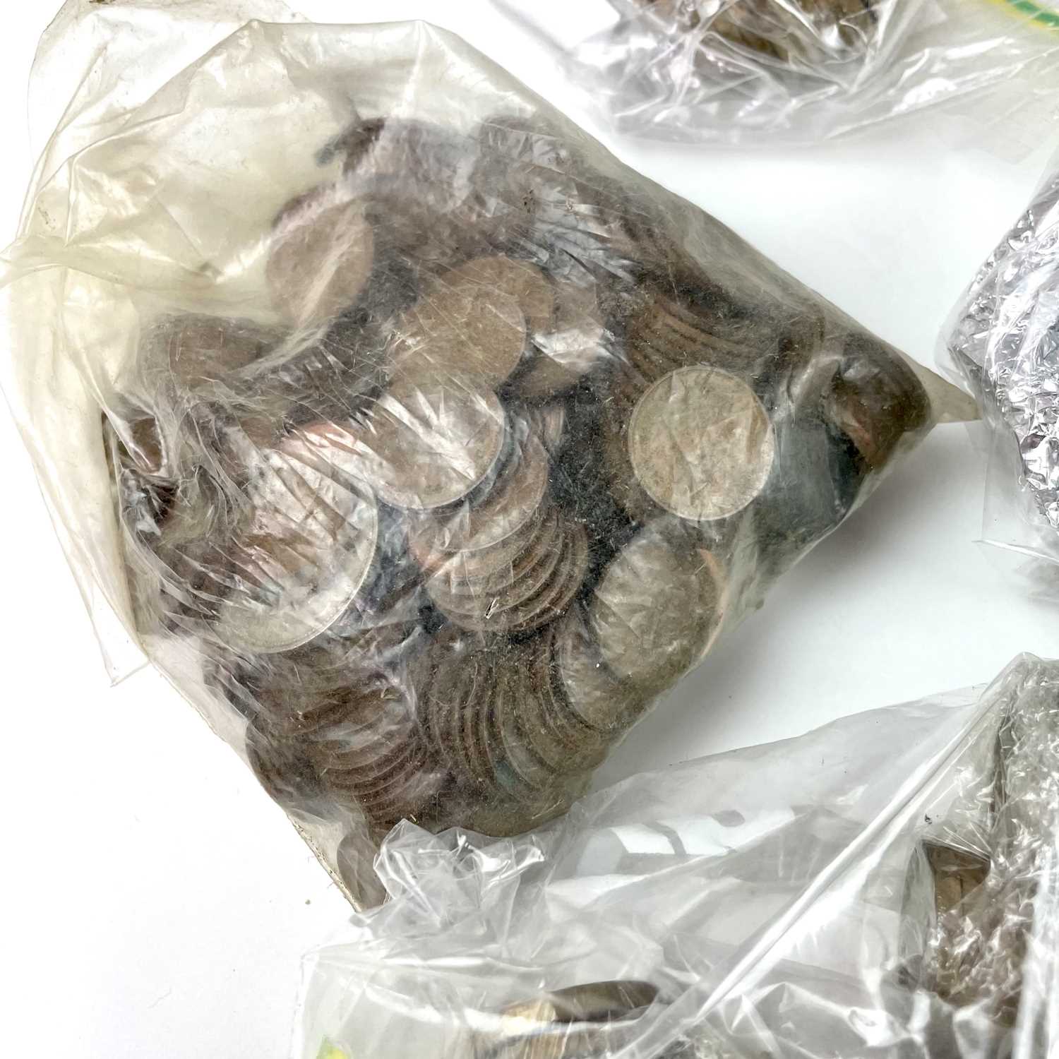 G.B. Pre 1947 Silver Coins and large quantity of Pre Decimal Coins. Comprising a bag containing £3. - Image 2 of 11