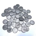 G.B. Pre 1947 Silver Coins. Comprising a bag containing £5 of pre 1947 G.B silver coinage.