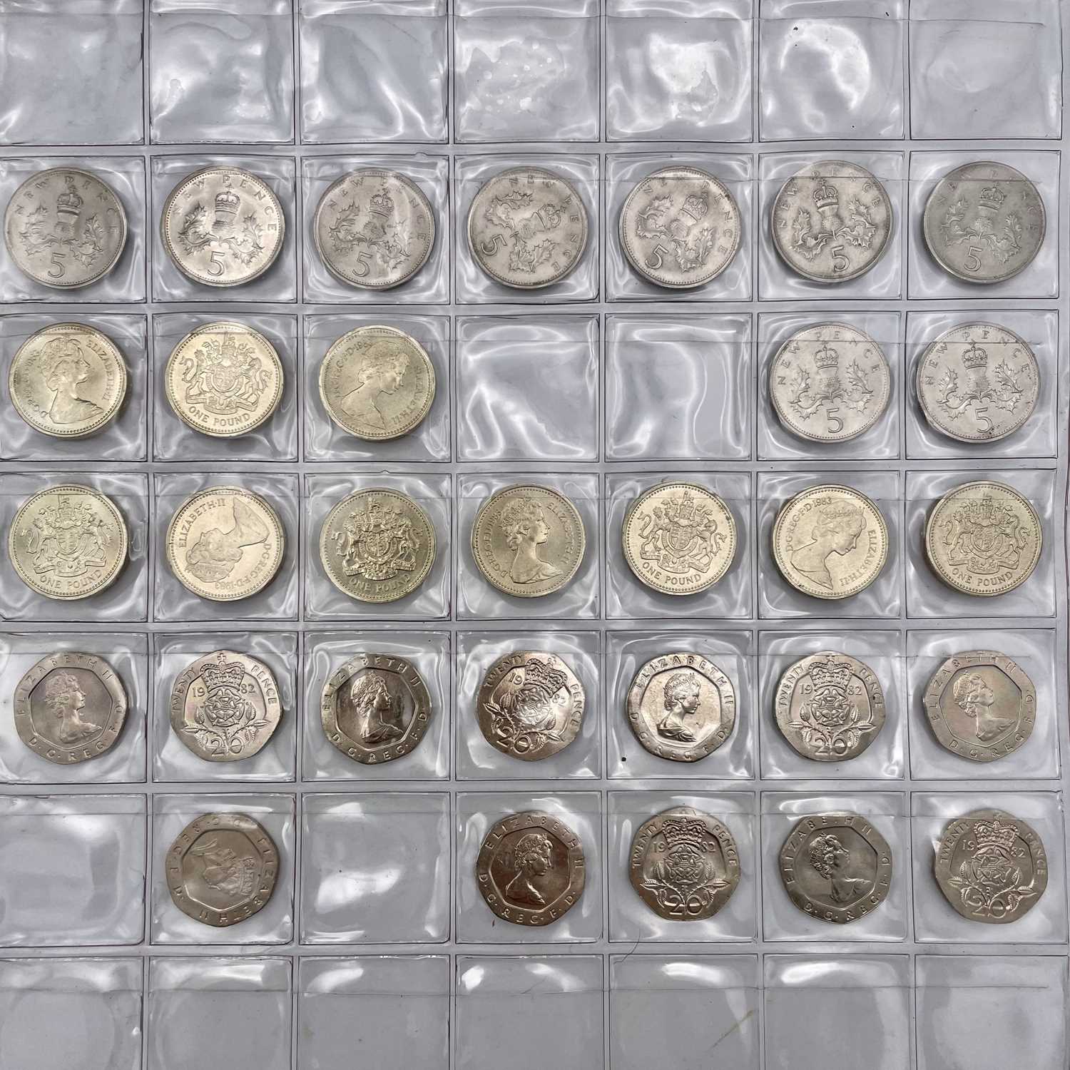 Great Britain Decimal Coinage. A plastic tray containing in excess of £65 of higher grade/ - Image 4 of 17