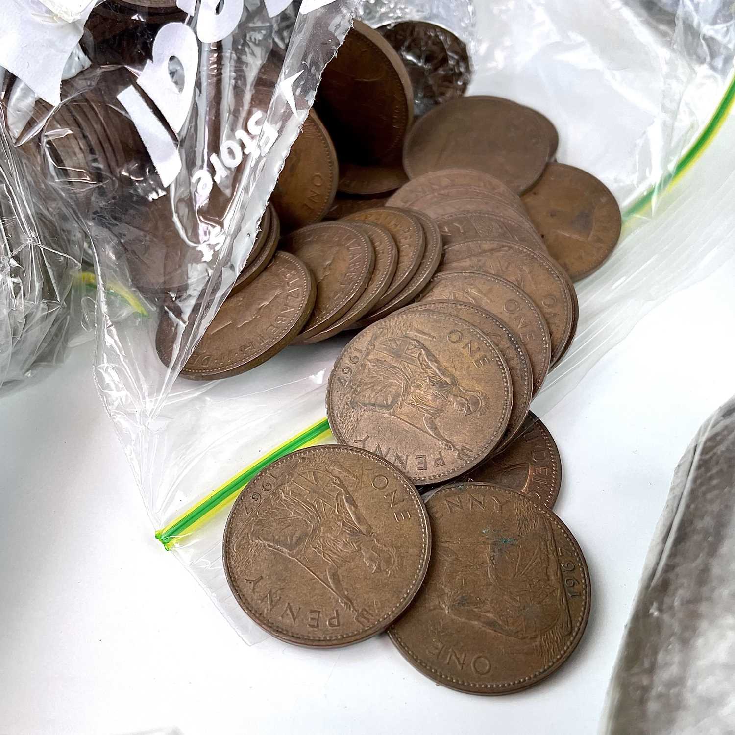 G.B. Pre 1947 Silver Coins and large quantity of Pre Decimal Coins. Comprising a bag containing £3. - Image 10 of 11