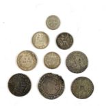 Great Britain Silver Coinage 16th to 19th Century. Comprising an Elizabethan sixpence 1552?, 2 x