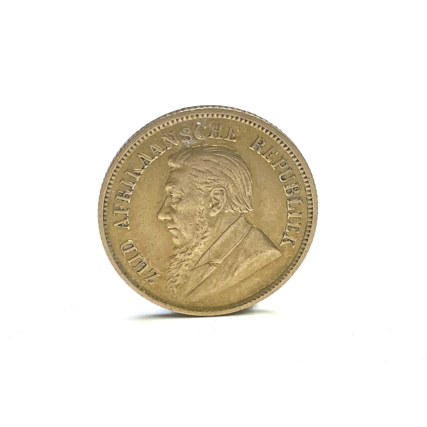 South Africa - Gold 1/2 Pond. A 1897 Gold Half Pond coin featuring President Kruger to obverse. Only - Image 2 of 2