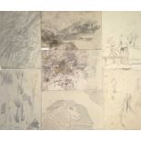 Sven BERLIN (1911-1999) Six small drawings probably from Sven's time on the North Cliffs, Cornwall