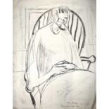 Sven BERLIN (1911-1999) Drawing of an Old Man Monotype Signed, inscribed dated '46 40 x 31cm 'John