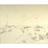 Sven BERLIN (1911-1999) A Moorland Road Pencil drawing Dated 1938/9 27.5 x 31.5cm One of 141 works