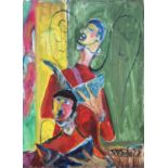 Sven BERLIN (1911-1999) Choiristers Oil on board Signed and dated '77 30.5x40.5cm