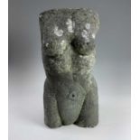 Sven BERLIN (1911-1999) Female Torso Black granite sculpture H52cm