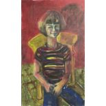 Sven BERLIN (1911-1999) Jasper Seated Oil on canvas Signed and dated '61 76x45.5cm