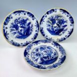 Three Dutch Delft dishes, 18th century, largest diameter 23.5cm. (3)Provenance: Michael Trethewey. A