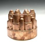 A Victorian Benham & Froud copper jelly mould, impressed '648', height 11cm, length 14cm, width 10.