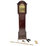 A George III oak eight-day longcase clock, the arched brass rolling moon dial signed 'Ric Bullock,