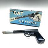 'The Gat', A .177 air pistol, boxed, length 25cm. Purchasers please note: any air gun manufactured