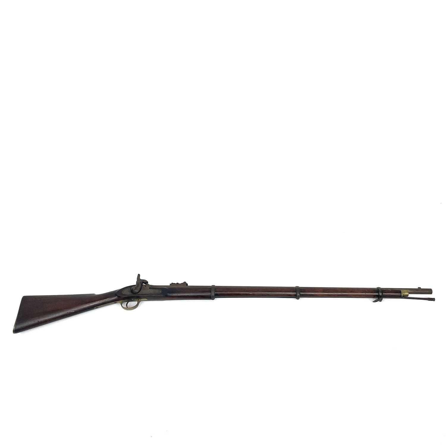 An Enfield three band percussion rifle for The London Armoury Company, with a 39" sighted barrel,