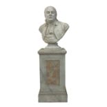 A marble portrait bust of a gentleman, late 18th century, traditionally identified as Charles