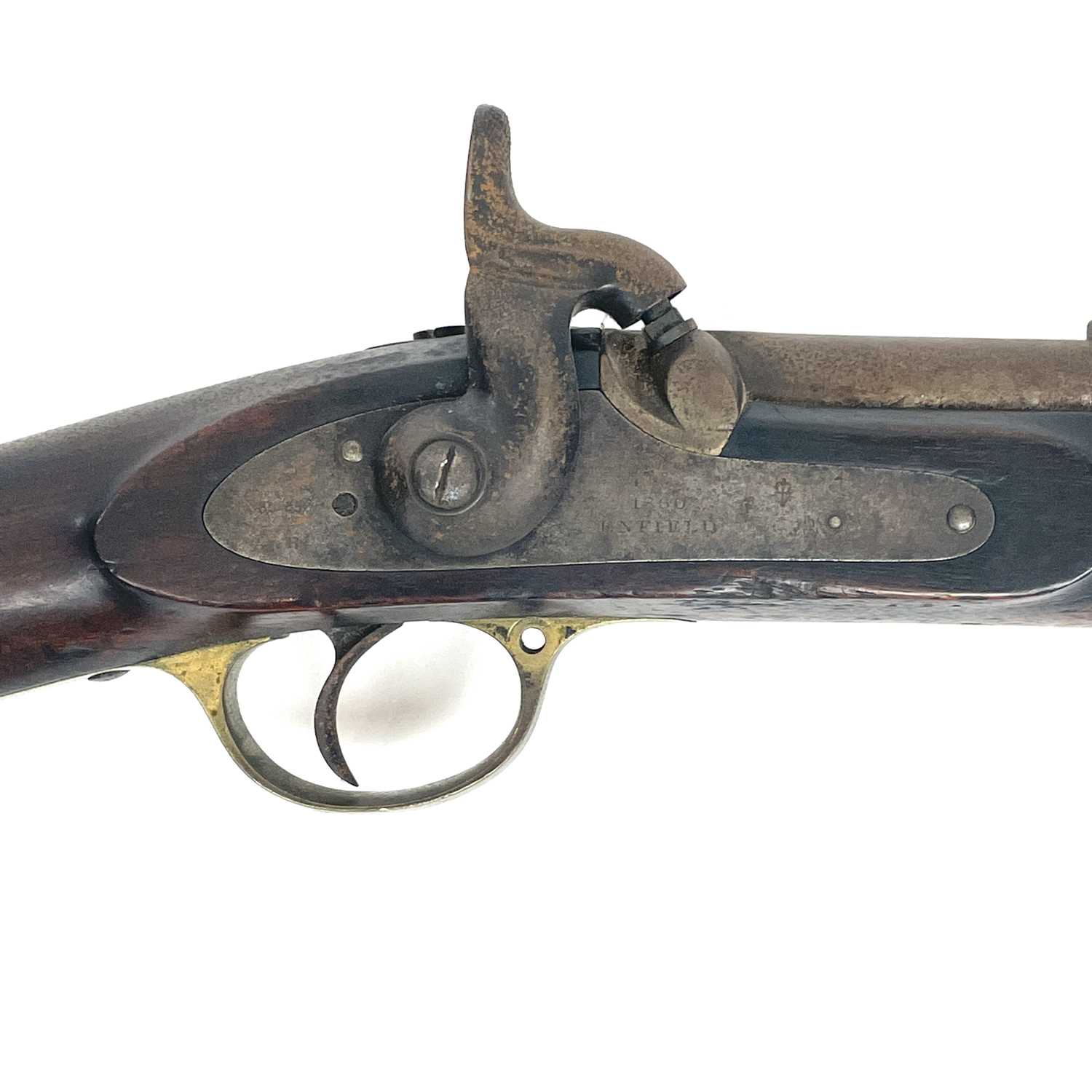 An Enfield three band percussion rifle for The London Armoury Company, with a 39" sighted barrel, - Image 3 of 5