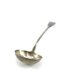 A George IV silver fiddle pattern soup ladle by William Chawner, London 1829, length 33cm, weight