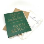 Sven BERLIN (1911-1999) 'The Death Of A Dragonfly' Two folders. One containing a typescript of the