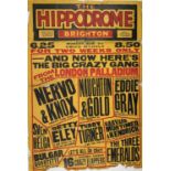 The Hippodrome Brighton poster. Featuring Sven and Helga Berlin. 74 x 51cm