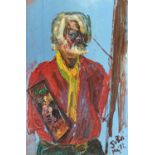 Sven BERLIN (1911-1999) Untitled (Self Portrait) Oil on board Signed and dated May '72 91 x