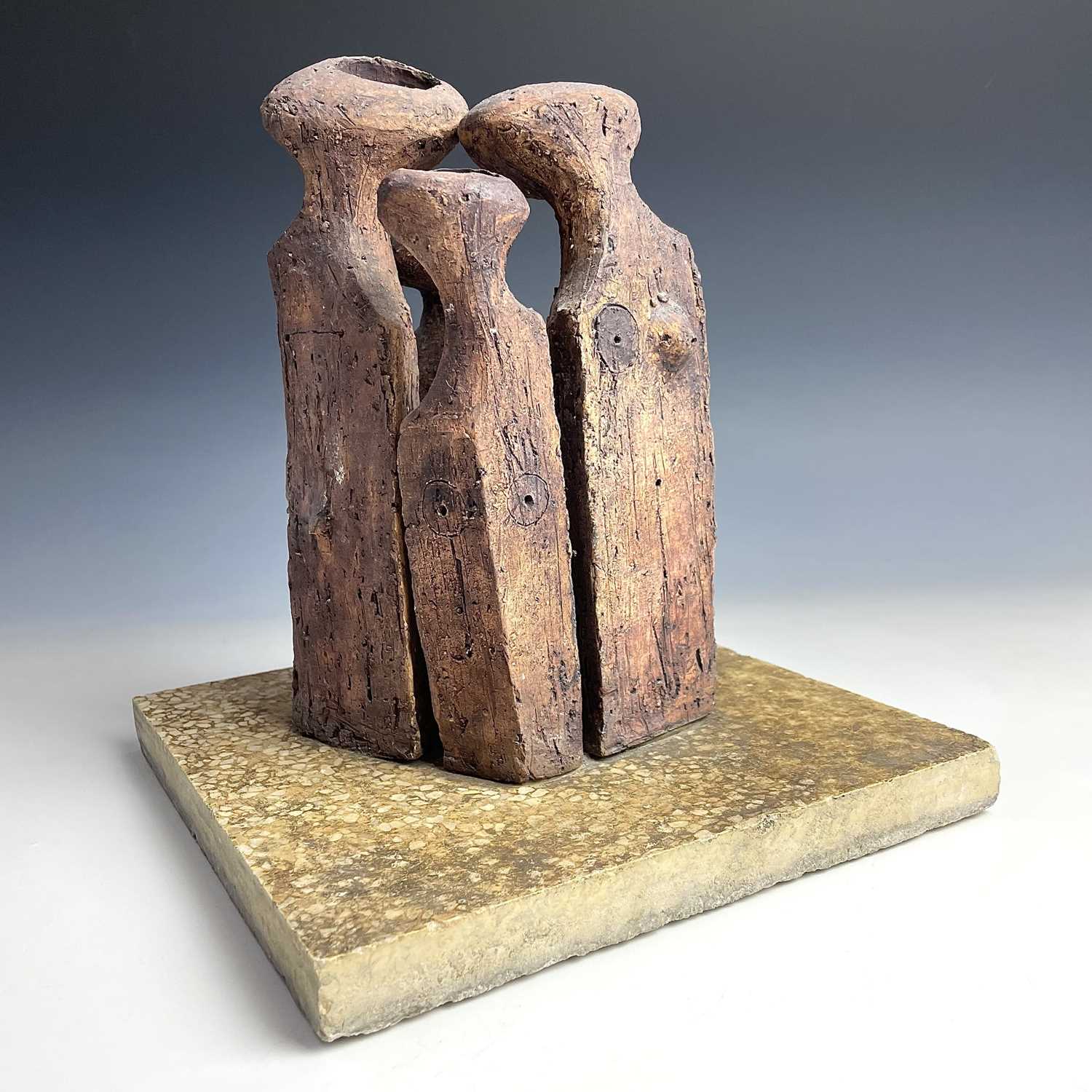 Biddy PICARD (1922) Four Friends Meeting Ceramic sculpture Initialled to base Height including - Image 6 of 14