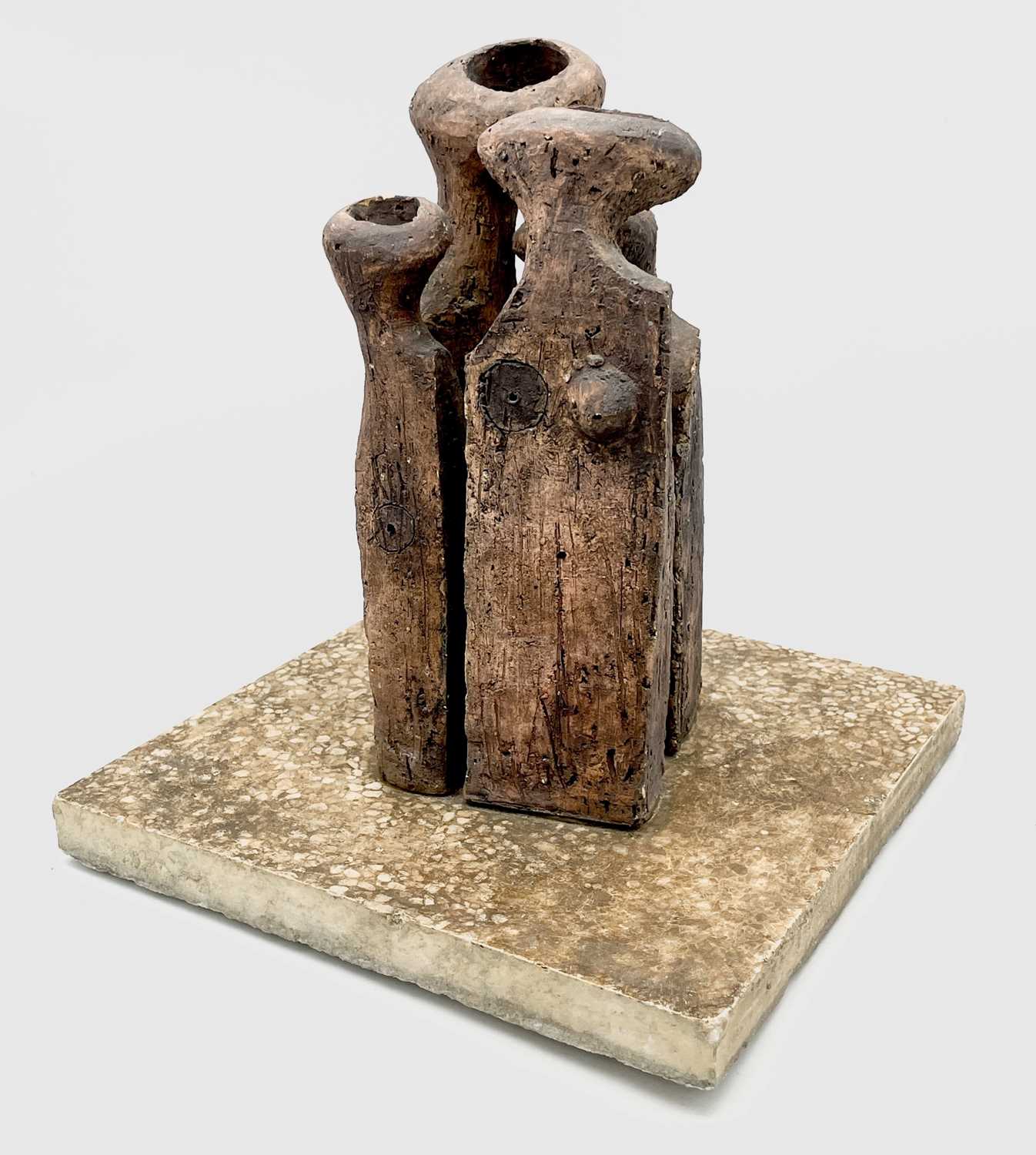 Biddy PICARD (1922) Four Friends Meeting Ceramic sculpture Initialled to base Height including - Image 2 of 14