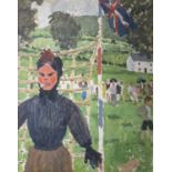 Alethea GARSTIN (1894-1978) Aunt Sally Oil on paper 40x31cm Exhibited: The Molesworth Gallery,