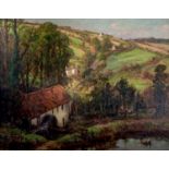 Garstin COX (1892-1933) The Mill, Roseworthy Valley Oil on canvas Signed Inscribed to verso 71 x