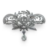 Cartier - An important and attractive early 20th century diamond and platinum Belle Epoque brooch,
