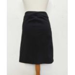 A Christian Dior Boutique black leather skirt, size UK 10; together with a Christian Dior Boutique