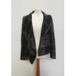 A Vivienne Westwood Anglomania black and grey check wool jacket, size 46.