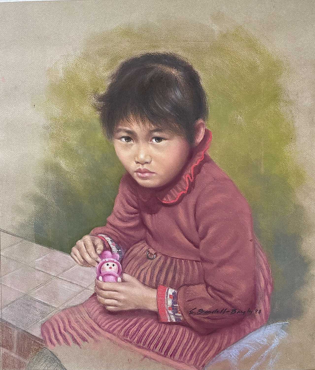 Ernest BENDELL-BAYLY (XX-XXI), 'Hong Kong Missy', pastel on paper, attached to board, signed and