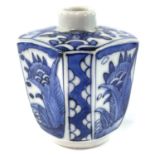A Chinese blue and white porcelain water pot, late 19th/early 20th century, height 8cm, width 6cm,
