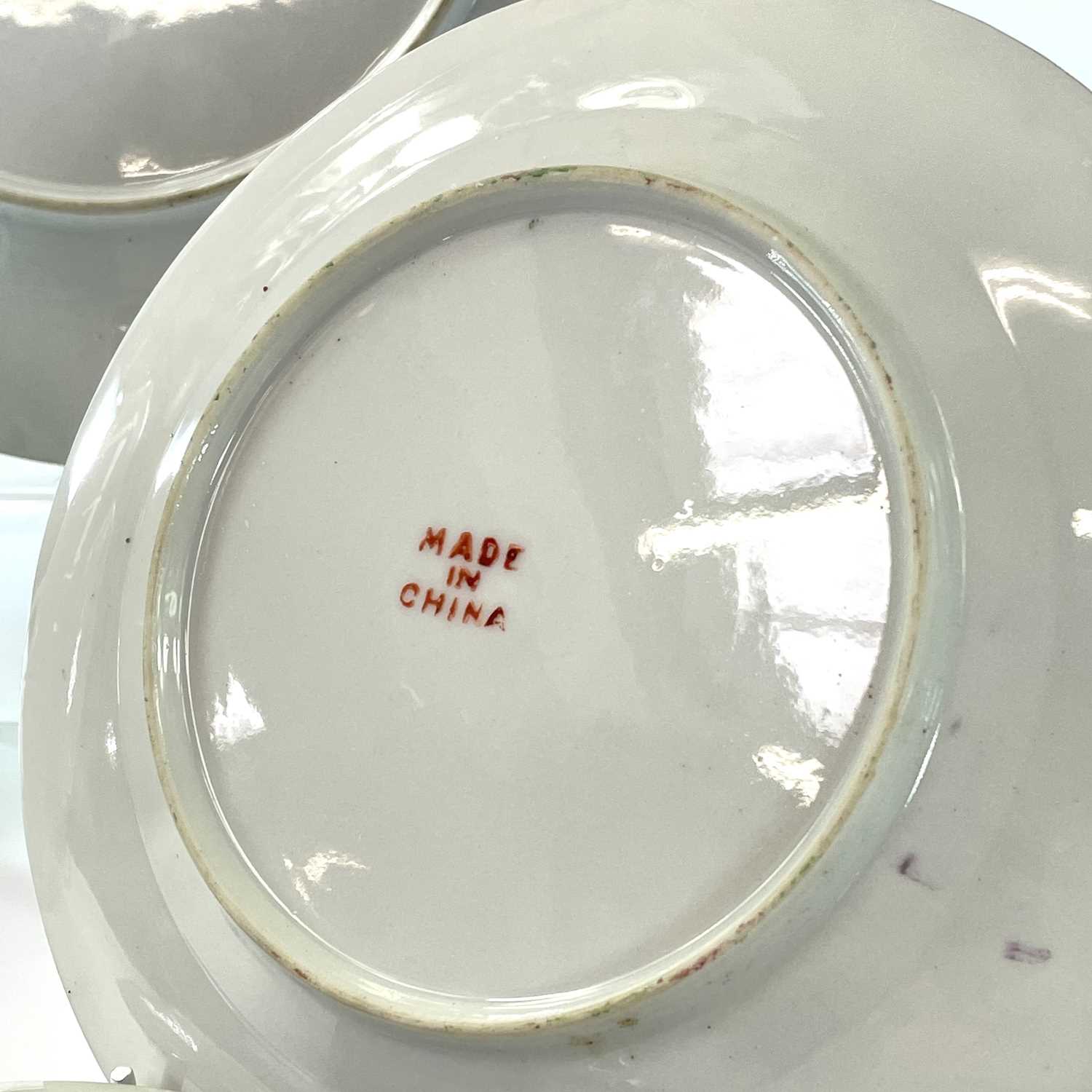 A set of six Chinese famille rose porcelain plates, 20th century, diameter 16.5cm, three Chinese - Image 10 of 12