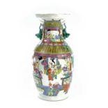 A Chinese famille rose porcelain vase, 20th century, height 39cm, width 18cm.This has no damage