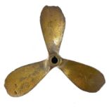 A bronze three blade ship's propellor, diameter 47cm.