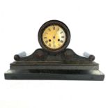 A Serpentine mantle clock, circa 1900, with French eight-day movement striking on a bell, the