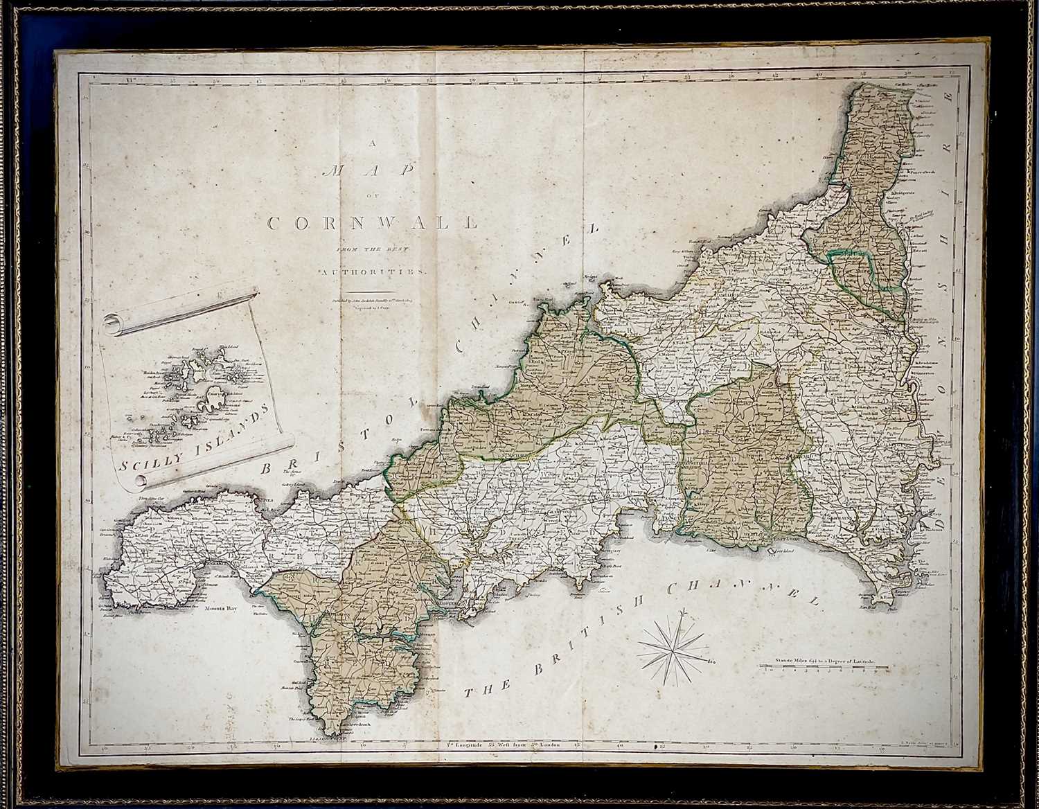 J. CARY. 'A Map of Cornwall from the Best Authorities,' engraved map, published for Camden's - Image 2 of 3
