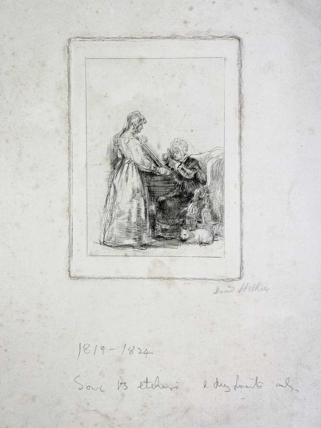 DAVID WILKIE (1785-1841). 'A Domestic Scene,' a signed artist proof engraving, sporadic spotting, - Image 4 of 13