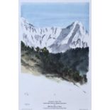 HRH Prince Charles Annapurna, Nepal 1992 Limited edition print 498/500 28cm x 17cm