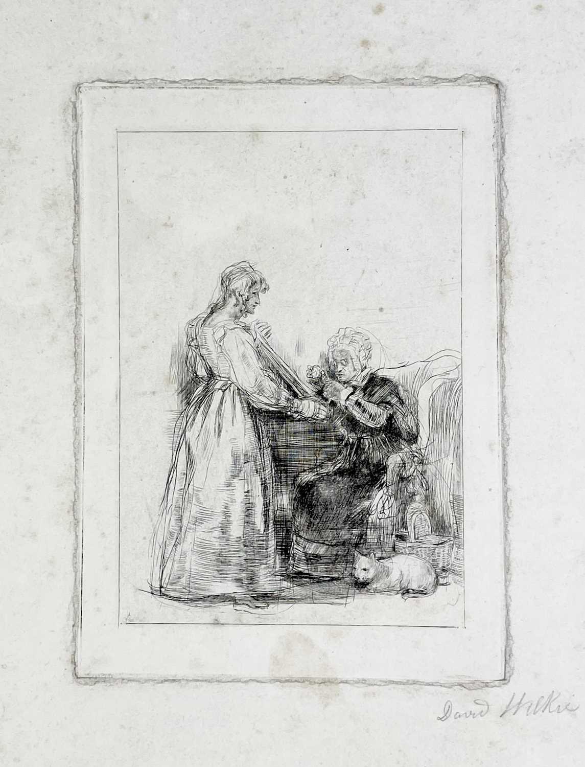 DAVID WILKIE (1785-1841). 'A Domestic Scene,' a signed artist proof engraving, sporadic spotting, - Image 2 of 13