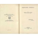 GEORGE EDWARD MOORE. 'Principia Ethica,' first edition, original cloth, soiling to boards, owner